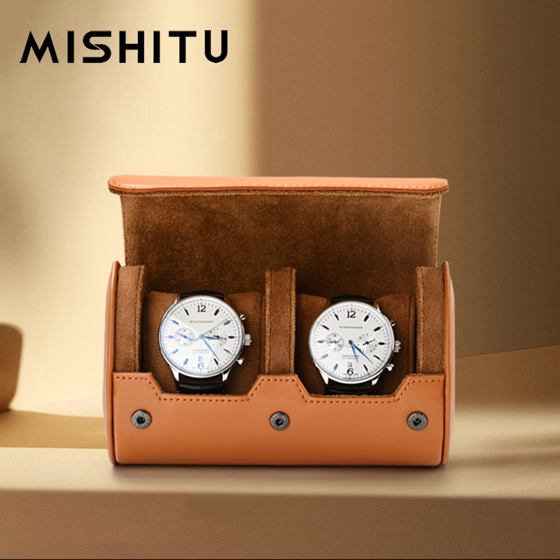 Watch Display Box - MISHITU 1/2/3-Slot Orologio Rotolo di Immagazzinaggio
